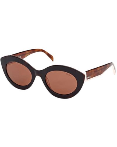 Emilio Pucci Moderne ovale sonnenbrille mit uv-schutz - Braun