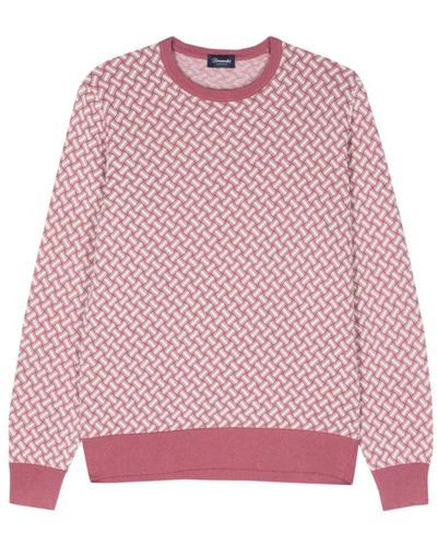 Drumohr Round-Neck Knitwear - Pink