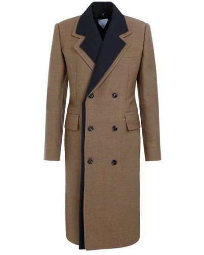 Bottega Veneta Coats > double-breasted coats - Marron