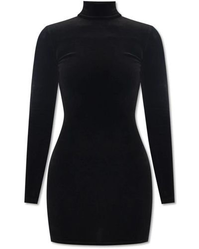 Balenciaga Mini vestido de terciopelo - Negro