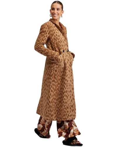La DoubleJ Elegante abrigo duster de lana y seda - Marrón