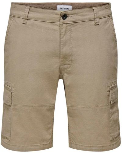 Only & Sons Bermuda cargo shorts per uomo - Neutro
