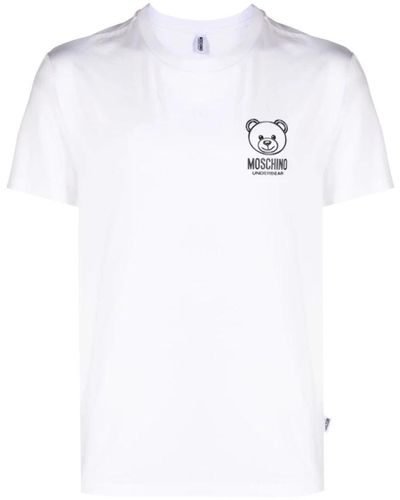 Moschino Weiße teddy bear t-shirts und polos