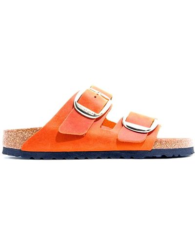 Birkenstock Shoes > flip flops & sliders > sliders - Orange