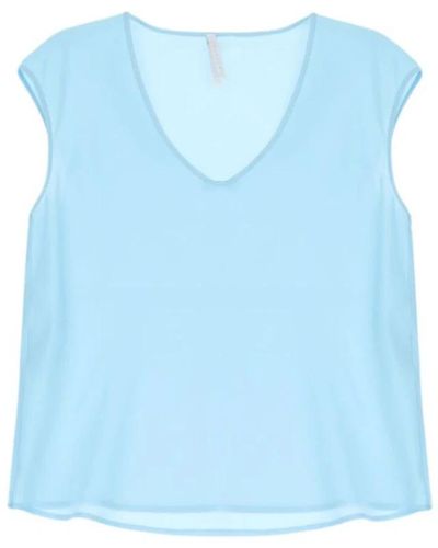 Imperial Sleeveless Tops - Blue