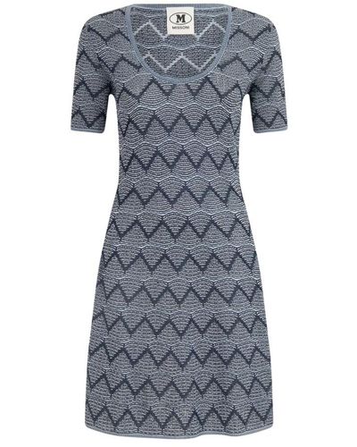 M Missoni Knitted Dresses - Blue