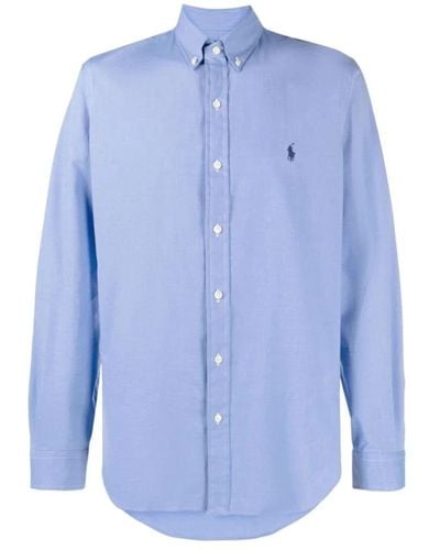 Polo Ralph Lauren Blaues slim fit stretch hemd