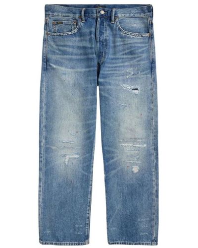 Ralph Lauren Verwaschene indigo jeans,straight jeans - Blau