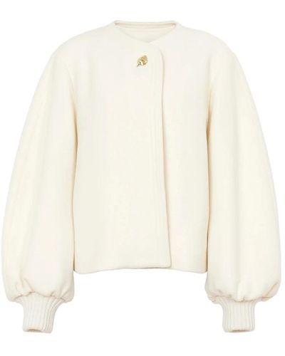 Chloé Single-Breasted Coats - White