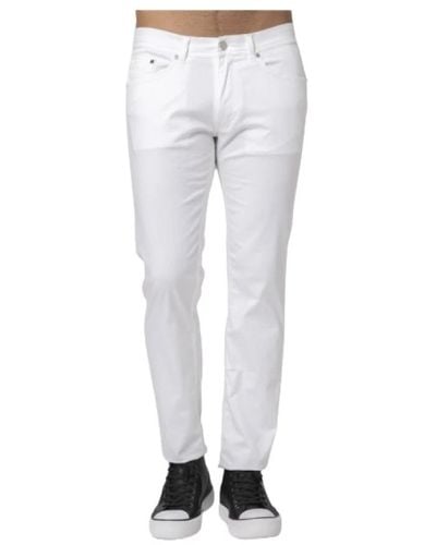 Karl Lagerfeld Weiße baumwoll-slim-fit-jeans - Grau