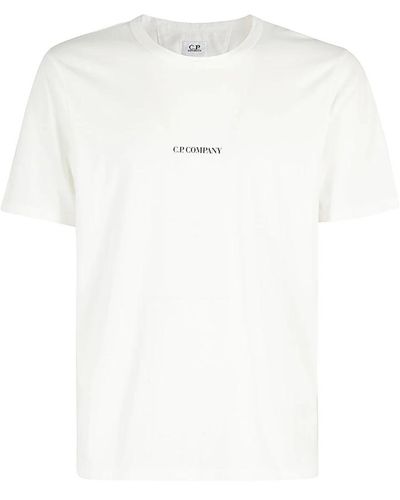 C.P. Company Gefärbtes logo-t-shirt - Weiß