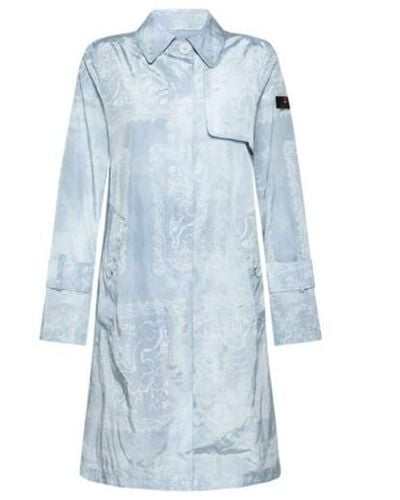 Peuterey Light trench with majolica print - Azul