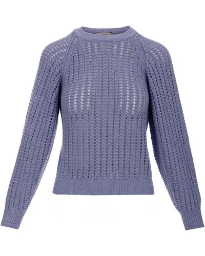 Agnona Round-neck knitwear - Blau