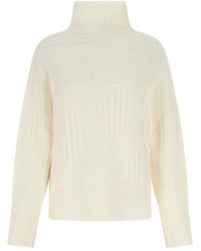 Lanvin Elfenbein Kaschmir Übergroßer Pullover - Weiß