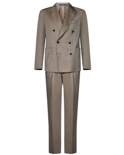 Drumohr Double Breasted Suits - Grey