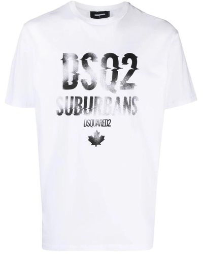 DSquared² Stylische t-shirts für männer und frauen - Weiß