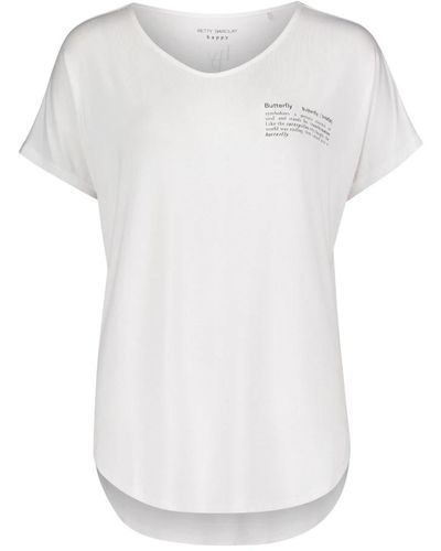 Betty Barclay Oversize-shirt mit v-ausschnitt - Weiß