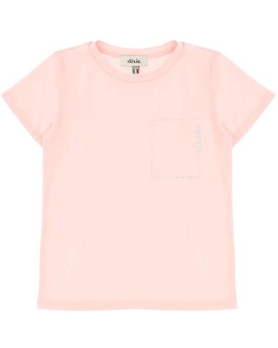 Dixie Camiseta de algodón con aplicación - Rosa