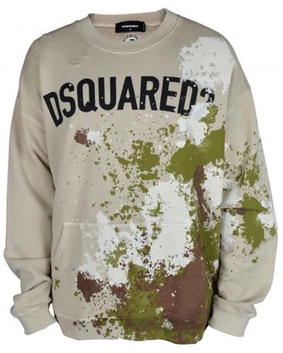 DSquared² R sweatshirt mit farbflecken - Grün