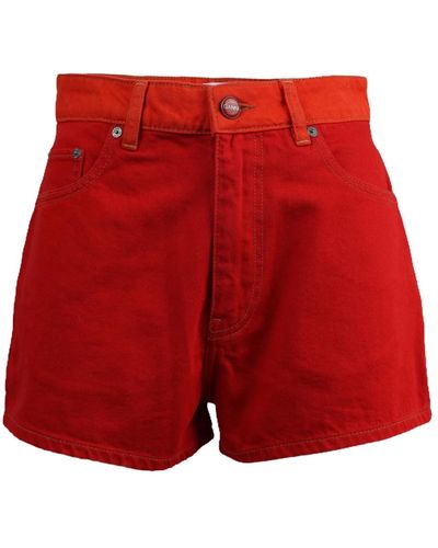Ganni Short jeans - Rosso