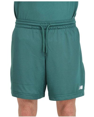 New Balance Verdi shorts logo mesh - Verde