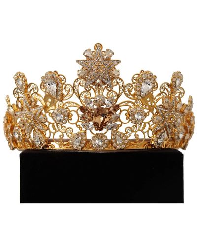 Dolce & Gabbana Goldene stern kristall krone diadem tiara - Mettallic