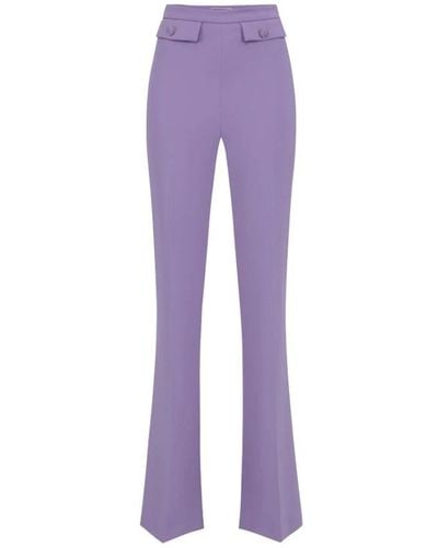Elisabetta Franchi Wide Trousers - Purple