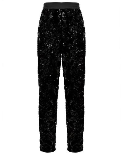 Gaelle Paris Slim-Fit Trousers - Black
