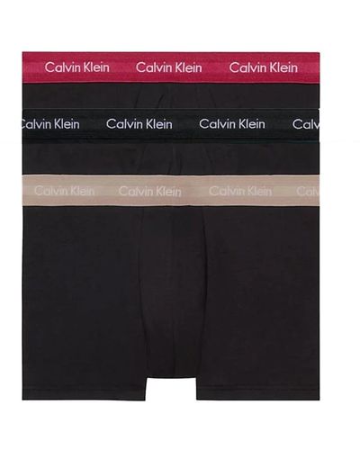 Calvin Klein 3er-pack baumwoll-stretch-boxer - schwarz
