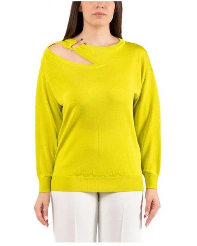 Nenette Round-Neck Knitwear - Yellow