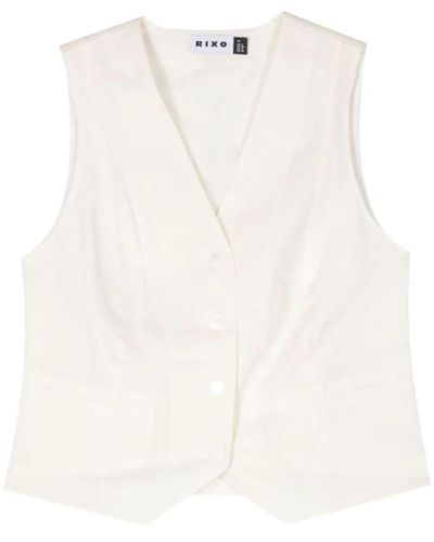 RIXO London Tops > sleeveless tops - Blanc