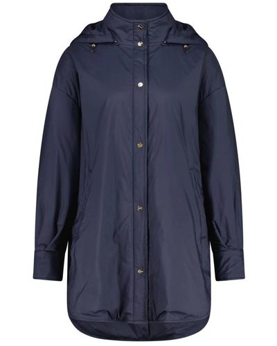 Herno Oversized giacca da transizione con cappuccio staccabile - Blu