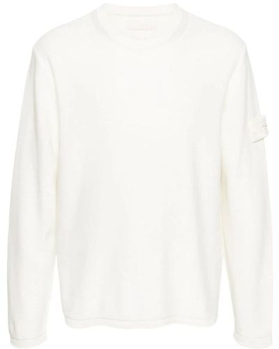 Stone Island Ghost sweater, natürliche strickwaren - Weiß