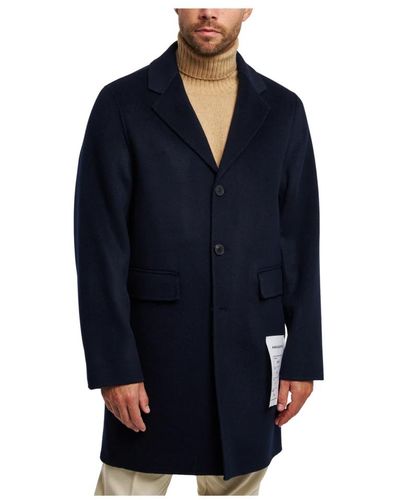 Amaranto Coats > single-breasted coats - Bleu