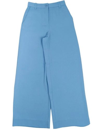 Essentiel Antwerp Pantaloni a gamba larga in celeste - Blu