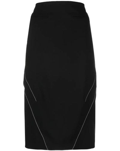 Marine Serre Midi Skirts - Black