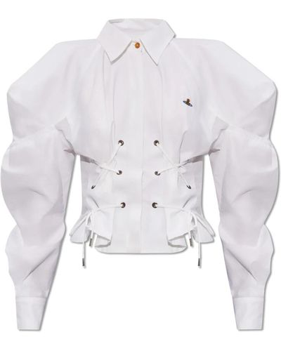 Vivienne Westwood Camisa con cordones decorativos - Blanco