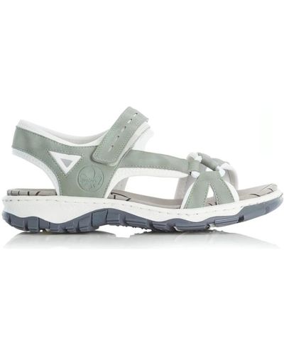 Rieker Flat Sandals - Green