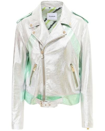 Coco Cloude Leather Jackets - Green