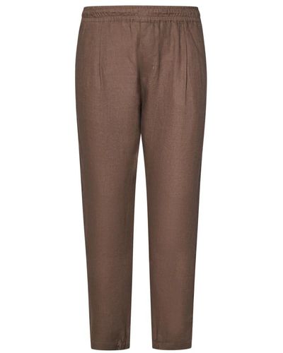 GOLDEN CRAFT Trousers > slim-fit trousers - Marron
