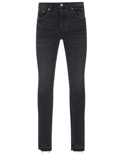 Purple Brand Schwarze skinny jeans mit einzigartigen details - Blau