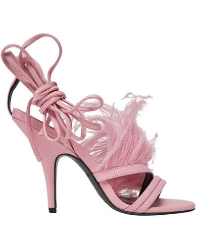 Patrizia Pepe Frisch rosa feder sandalen - Pink