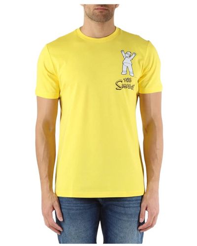 Antony Morato T-shirt regular fit in cotone stampa the simpsons - Giallo