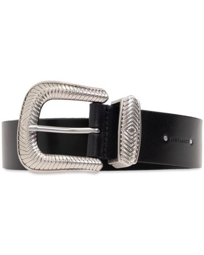AllSaints Cinturón de cuero - Negro