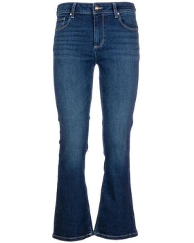 Fracomina Jeans cropped flare con efecto push up - Azul
