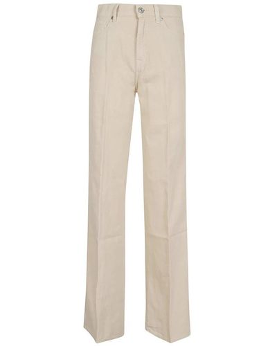 7 For All Mankind Straight Trousers - Natural