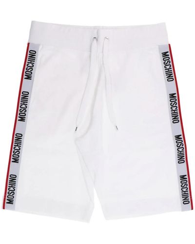 Love Moschino Bianco pantaloncini sportivi cotone elastico