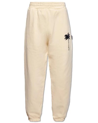 Palm Angels Sweatpants mit logo - Natur