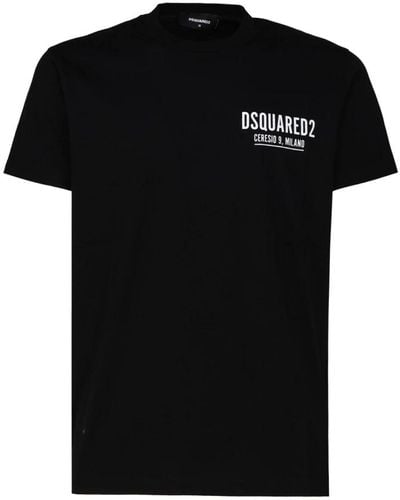 DSquared² Es Baumwoll-Jersey T-Shirt für Männer - Schwarz