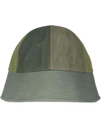 YMC Cappello bucket in cotone organico con visiera cucita - Verde